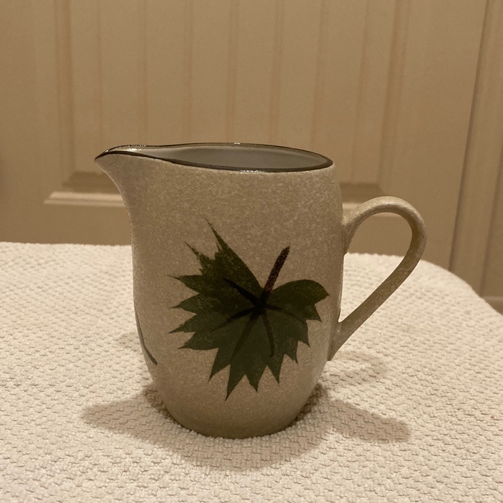 Vintage Harmony House Maple Leaf Stoneware Coffee Tea Creamer Mid Century Japan